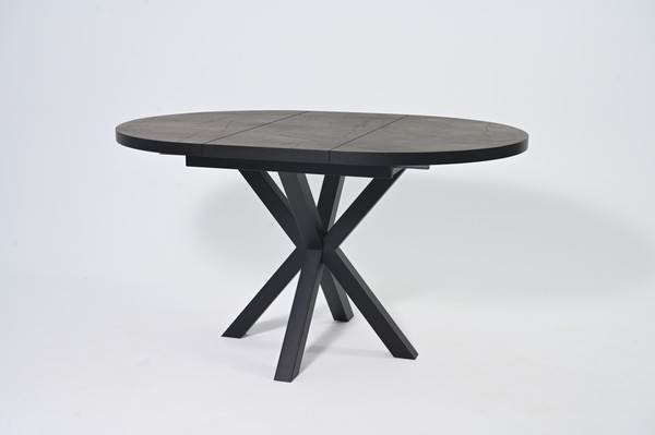 Изображение товара Обеденный стол Мир стульев Саен 24 100x100/38 (бронзовый каспий/черный муар)