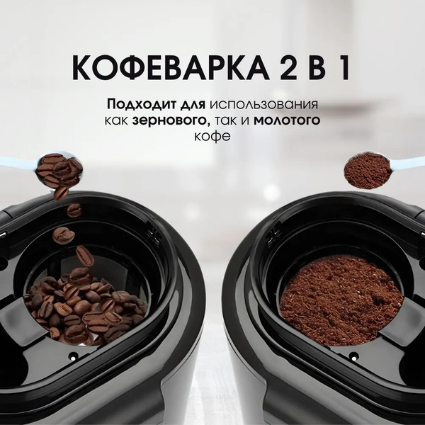 Изображение товара Капельная кофеварка BQ CM7001 (сталь/черный)