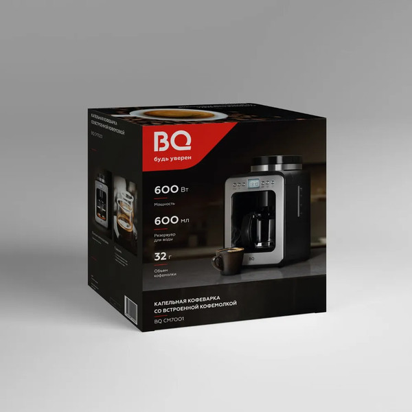 Изображение товара Капельная кофеварка BQ CM7001 (сталь/черный)