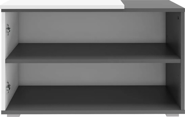 Изображение товара Тумба для обуви Stolline Одри / 458.02 (черный графит/белый)