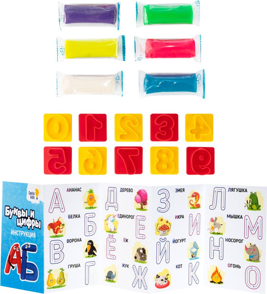 Изображение товара Набор для лепки Genio Kids Буквы и цифры / TA2046