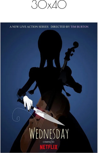 Изображение товара Постер Citydecor Wednesday 6 (30x40)