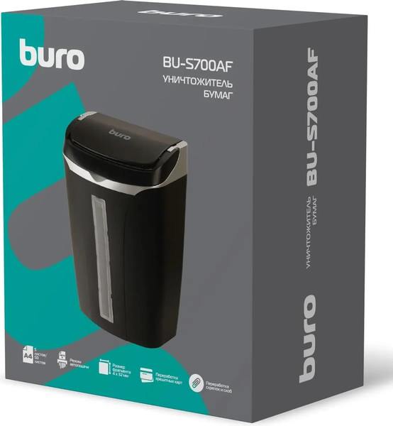 Изображение товара Шредер Buro Home BU-S700AF (черный)