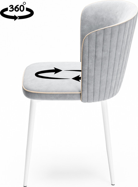 Изображение товара Стул Табурет Милано поворотный (бренди 20/кант CF-02/каркас белый)