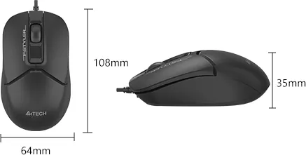 Изображение товара Мышь A4Tech Fstyler FM12T (черный)
