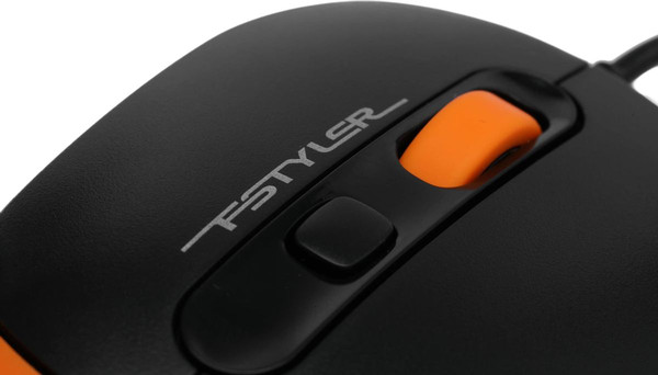 Изображение товара Мышь A4Tech Fstyler FM10S (черный/оранжевый)