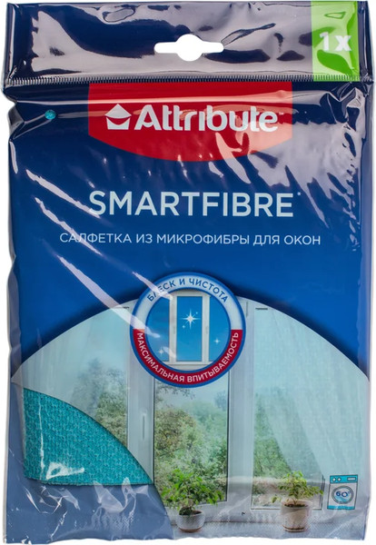 Изображение товара Салфетка хозяйственная Attribute Smartfibre для окон ACS521