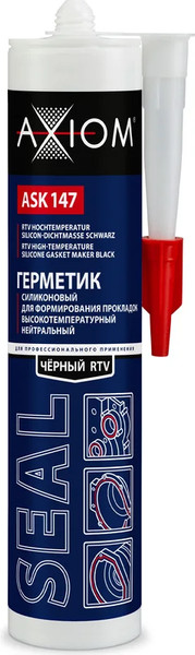 Изображение товара Герметик силиконовый Axiom Для формирования прокладок RTV / ASK147 (280мл, черный)