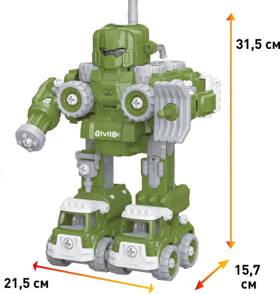 Изображение товара Игрушка-конструктор Givito Военный / G2411-482