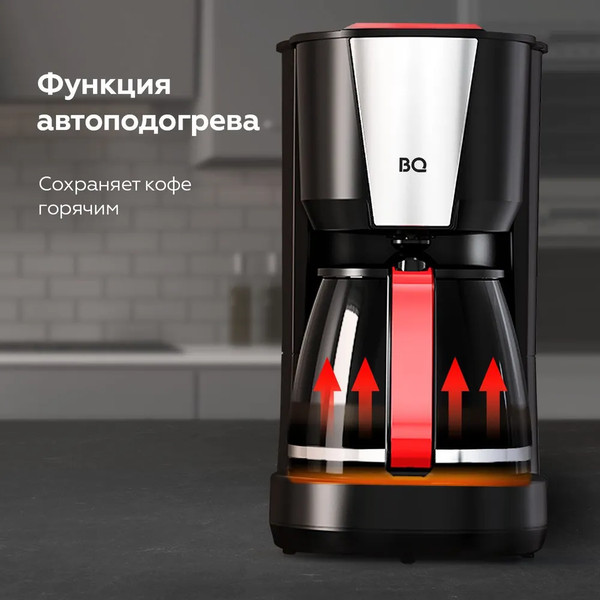 Изображение товара Капельная кофеварка BQ CM1008 (красный/черный)
