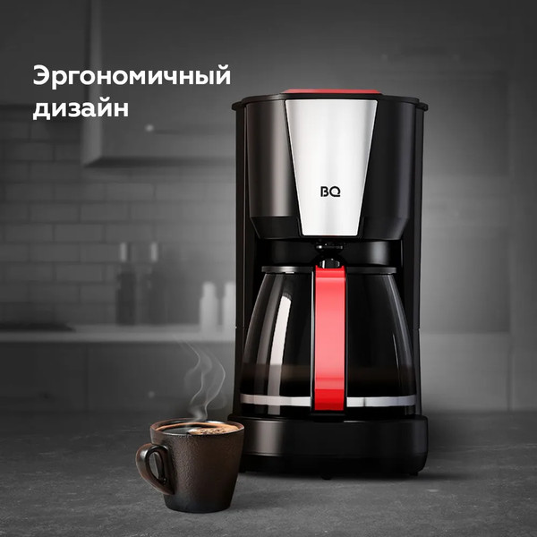 Изображение товара Капельная кофеварка BQ CM1008 (красный/черный)