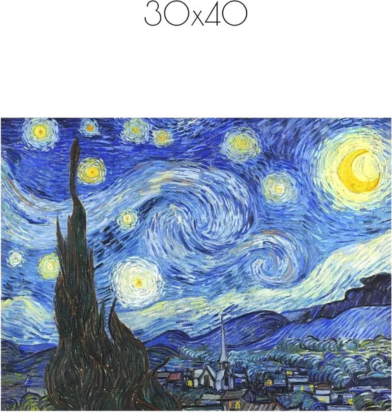 Изображение товара Постер Citydecor Звездная ночь. Винсент ван Гог (30x40)