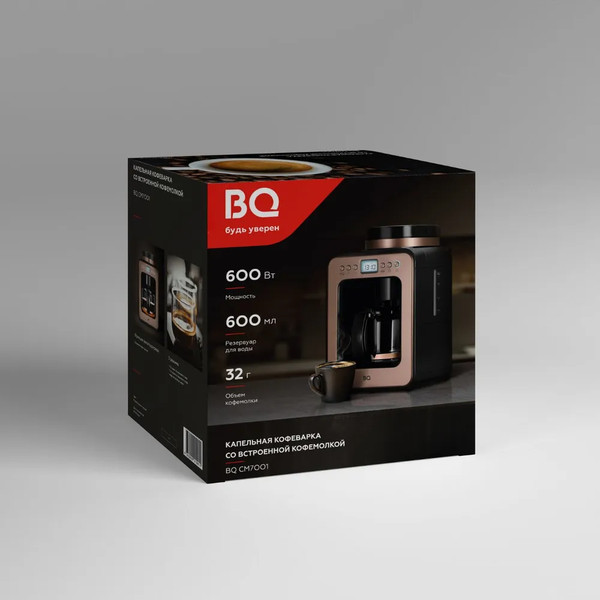 Изображение товара Капельная кофеварка BQ CM7001 (розовое золото/черный)