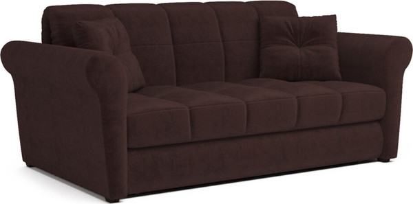 Изображение товара Диван Mebel-Ars Аккордеон Гранд НПБ 155x200 (велюр шоколадный НВ-178/16)