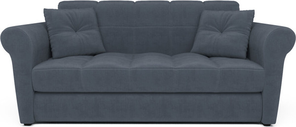 Изображение товара Диван Mebel-Ars Аккордеон Гранд НПБ 180x200 (велюр серый/синий НВ-178/26)