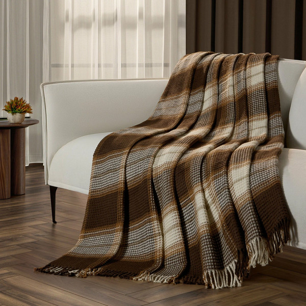 Изображение товара Плед Arya Desert 150x220 (коричневый)