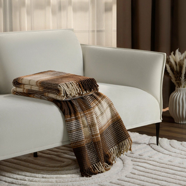 Изображение товара Плед Arya Desert 150x220 (коричневый)