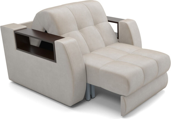 Изображение товара Кресло-кровать Mebel-Ars Барон №3 НПБ (бархат бежевый Star Velvet 6 Light Beige)