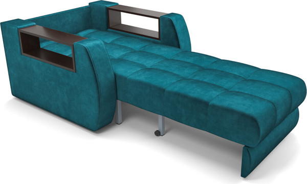 Изображение товара Кресло-кровать Mebel-Ars Барон №3 НПБ (бархат синий/зеленый Star Velvet 43 Black Green)