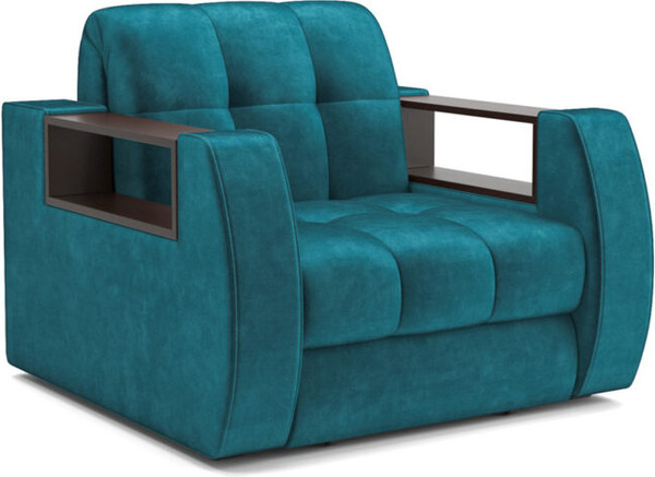 Изображение товара Кресло-кровать Mebel-Ars Барон №3 НПБ (бархат синий/зеленый Star Velvet 43 Black Green)