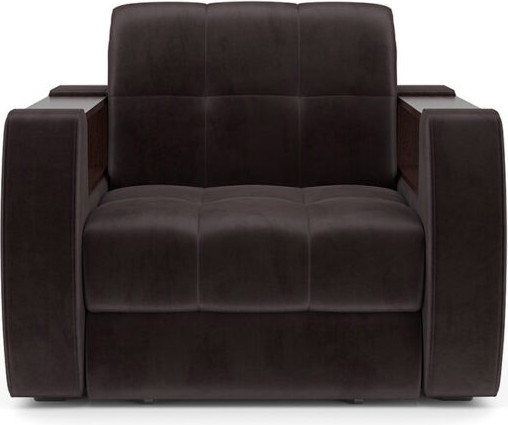 Изображение товара Кресло-кровать Mebel-Ars Барон №3 НПБ (бархат шоколадный Star Velvet 60 Coffee)
