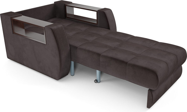 Изображение товара Кресло-кровать Mebel-Ars Барон №3 НПБ (бархат шоколадный Star Velvet 60 Coffee)