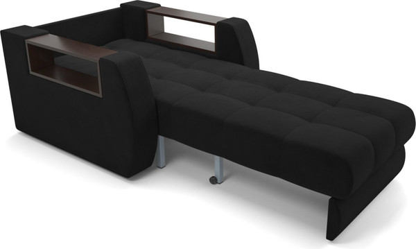 Изображение товара Кресло-кровать Mebel-Ars Барон №3 НПБ (велюр черный HB-178/17)