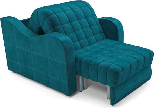 Изображение товара Кресло-кровать Mebel-Ars Барон №4 НПБ (бархат синий/зеленый Star Velvet 43 Black Green)