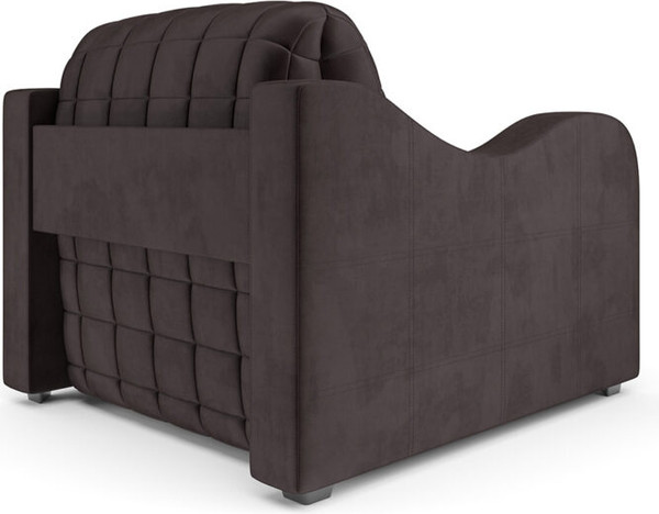 Изображение товара Кресло-кровать Mebel-Ars Барон №4 НПБ (бархат шоколадный Star Velvet 60 Coffee)