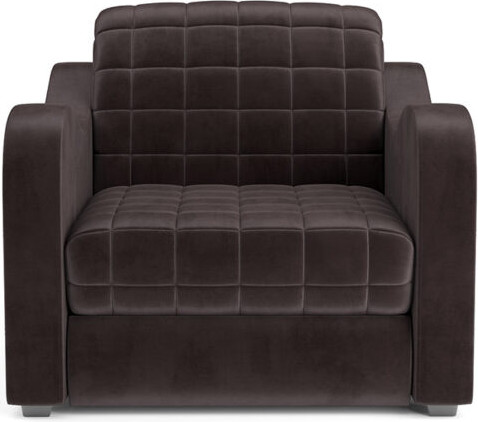 Изображение товара Кресло-кровать Mebel-Ars Барон №4 НПБ (бархат шоколадный Star Velvet 60 Coffee)