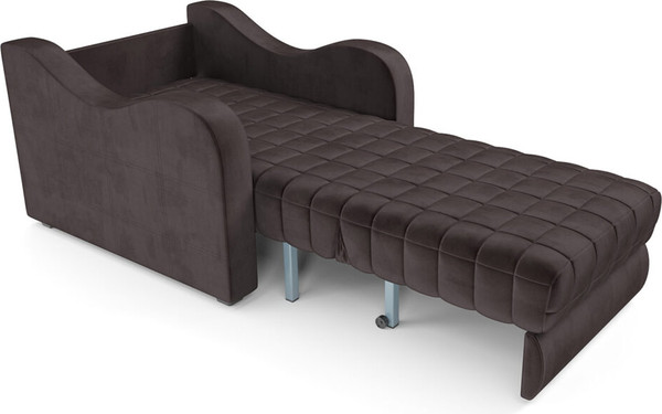 Изображение товара Кресло-кровать Mebel-Ars Барон №4 НПБ (бархат шоколадный Star Velvet 60 Coffee)