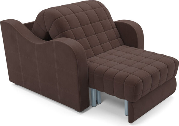 Изображение товара Кресло-кровать Mebel-Ars Барон №4 НПБ (велюр молочный шоколад НВ-178/13)