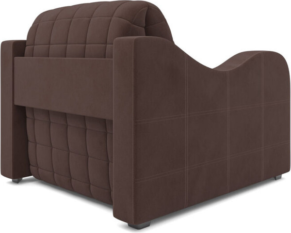 Изображение товара Кресло-кровать Mebel-Ars Барон №4 НПБ (велюр молочный шоколад НВ-178/13)