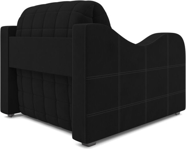 Изображение товара Кресло-кровать Mebel-Ars Барон №4 НПБ (велюр черный HB-178/17)