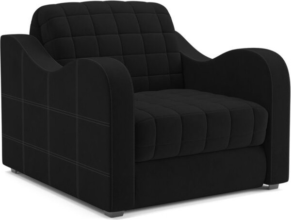 Изображение товара Кресло-кровать Mebel-Ars Барон №4 НПБ (велюр черный HB-178/17)