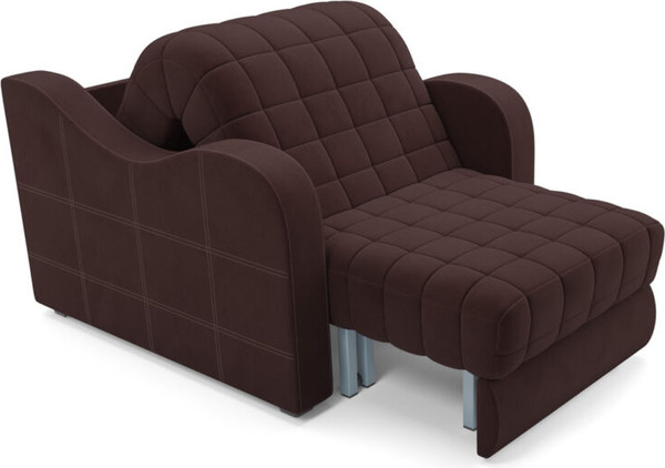Изображение товара Кресло-кровать Mebel-Ars Барон №4 НПБ (велюр шоколад HB-178/16)