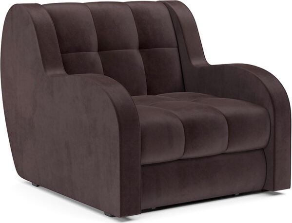 Изображение товара Кресло-кровать Mebel-Ars Барон НПБ (бархат шоколадный Star Velvet 60 Coffee)