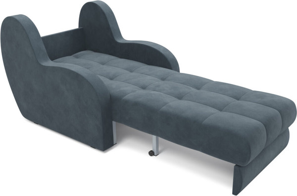 Изображение товара Кресло-кровать Mebel-Ars Барон НПБ (велюр серый/синий HB-178/26)