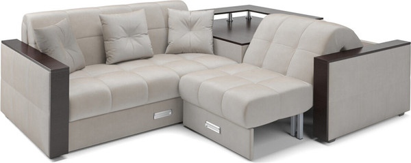 Изображение товара Диван угловой Mebel-Ars Прага НПБ (бархат бежевый Star Velvet 6 Light Beige)