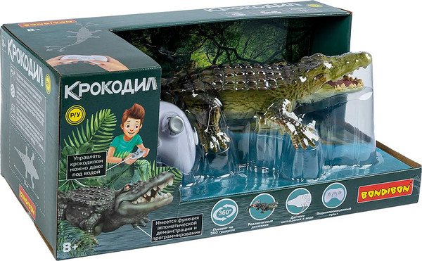 Изображение товара Радиоуправляемая игрушка Bondibon Крокодил / ВВ6500
