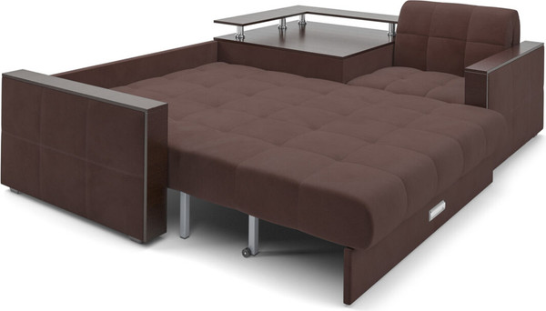 Изображение товара Диван угловой Mebel-Ars Прага НПБ (велюр молочный шоколад НВ-178/13)