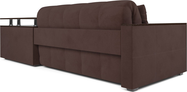 Изображение товара Диван угловой Mebel-Ars Прага НПБ (велюр молочный шоколад НВ-178/13)