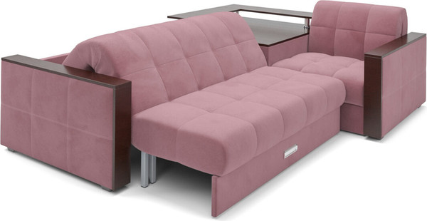 Изображение товара Диван угловой Mebel-Ars Прага НПБ (велюр пудра НВ-178/18)