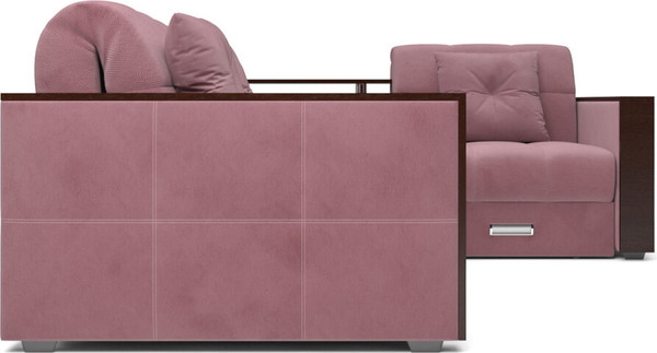 Изображение товара Диван угловой Mebel-Ars Прага НПБ (велюр пудра НВ-178/18)