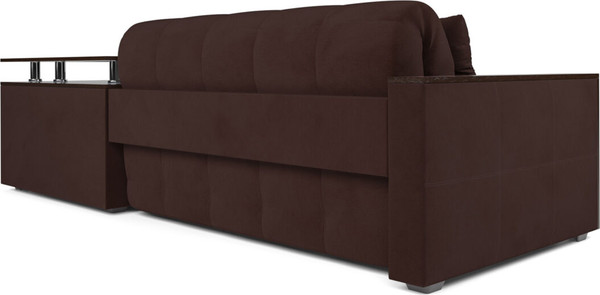 Изображение товара Диван угловой Mebel-Ars Прага НПБ (велюр шоколад HB-178/16)