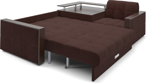 Изображение товара Диван угловой Mebel-Ars Прага НПБ (велюр шоколад HB-178/16)