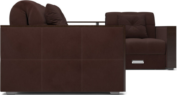 Изображение товара Диван угловой Mebel-Ars Прага НПБ (велюр шоколад HB-178/16)