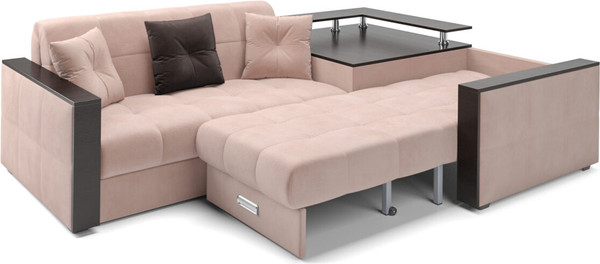 Изображение товара Диван угловой Mebel-Ars Прага НПБ (кордрой бежевый)