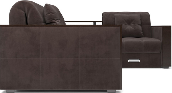 Изображение товара Диван угловой Mebel-Ars Прага НПБ (кордрой коричневый)