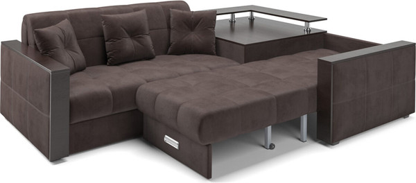Изображение товара Диван угловой Mebel-Ars Прага НПБ (кордрой коричневый)